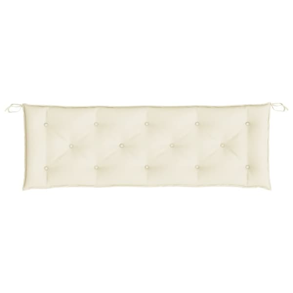 vidaXL hynde til havebænk 150x50x7 cm oxfordstof cremehvid