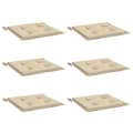Miniatyrbild 4 av 10: vidaXL Stolsdynor 6 st beige 50x50x3 cm oxfordtyg
