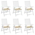 Miniatyrbild 5 av 10: vidaXL Stolsdynor 6 st beige 50x50x3 cm oxfordtyg