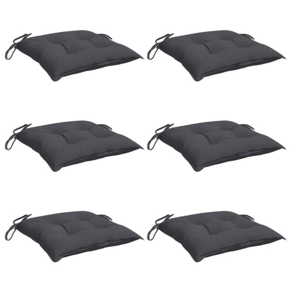 vidaXL Stolsdynor 6 st antracit 40x40x7 cm oxfordtyg