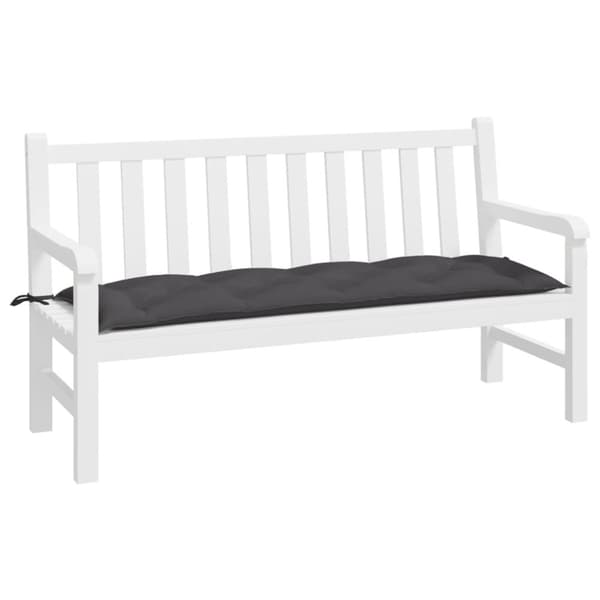 vidaXL Bänkdyna för trädgården antracit 150x50x7 cm oxfordtyg
