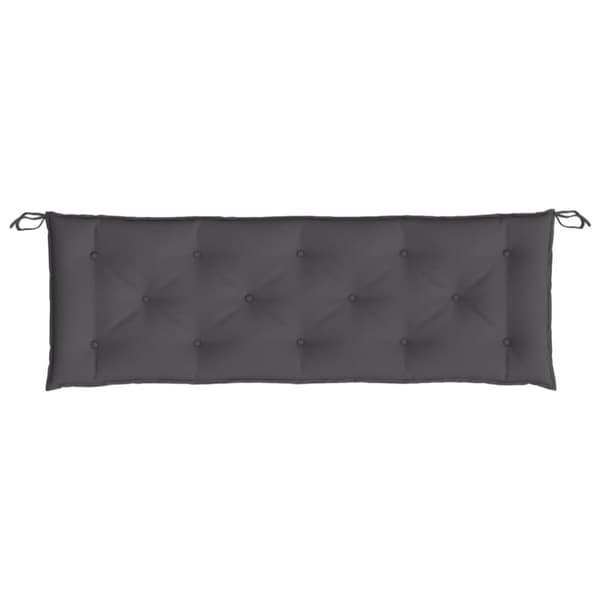vidaXL Bänkdyna för trädgården antracit 150x50x7 cm oxfordtyg