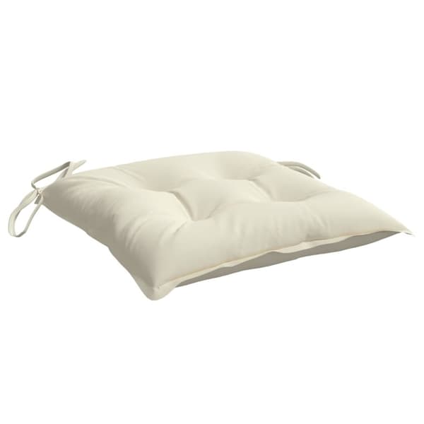 vidaXL Stolsdynor 2 st gräddvit 40x40x7 cm oxfordtyg