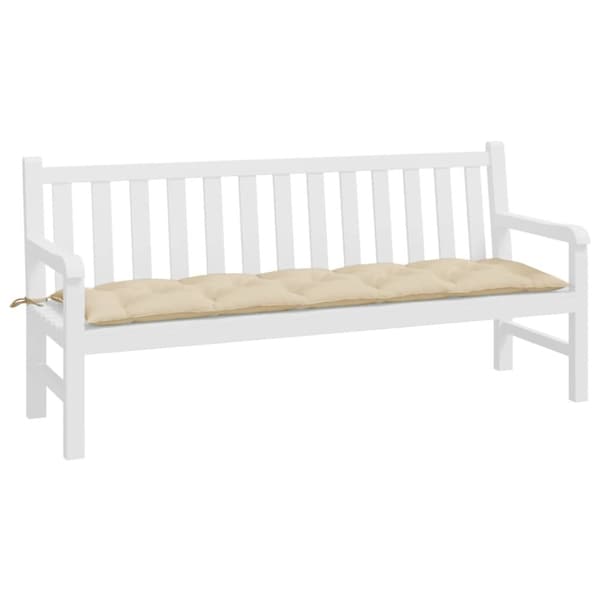 vidaXL Bänkdyna för trädgården beige 180x50x7 cm oxfordtyg
