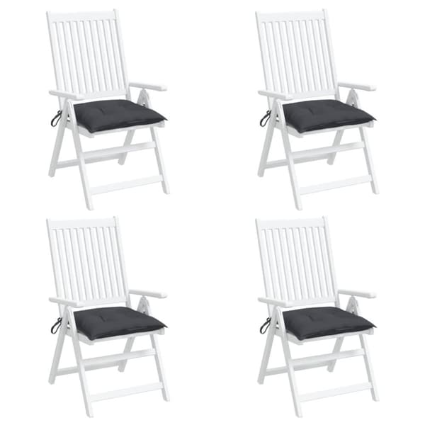 vidaXL Stolsdynor 4 st antracit 40x40x7 cm oxfordtyg