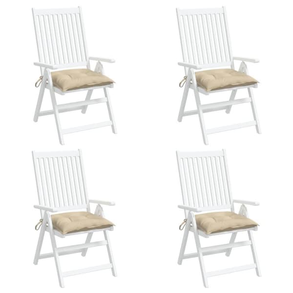 vidaXL Stolsdynor 4 st beige 50x50x7 cm oxfordtyg