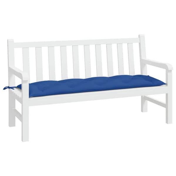 vidaXL Bänkdyna för trädgården blå 150x50x7 cm oxfordtyg