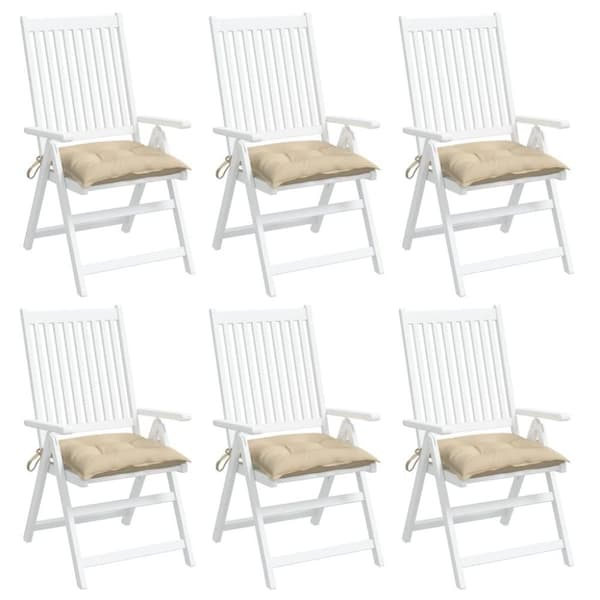 vidaXL Stolsdynor 6 st beige 50x50x7 cm oxfordtyg