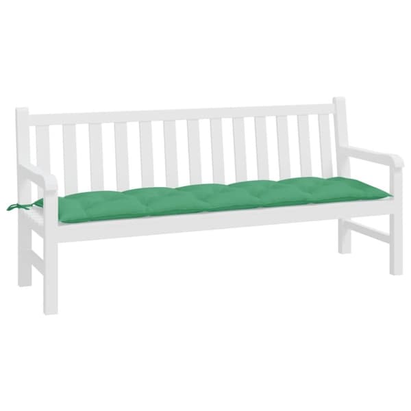 vidaXL Bänkdyna för trädgården grön 180x50x7 cm oxfordtyg