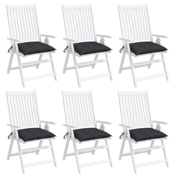 vidaXL Stolsdynor 6 st svart 50x50x7 cm oxfordtyg