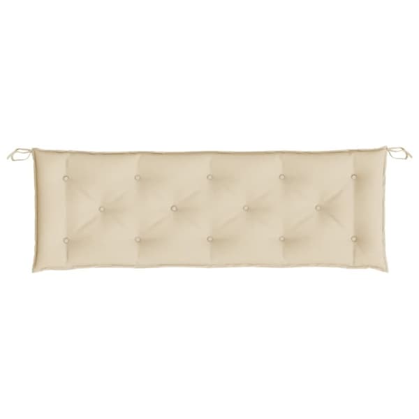 vidaXL Bänkdyna för trädgården beige 150x50x7 cm oxfordtyg