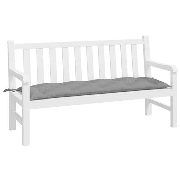 vidaXL Bänkdyna för trädgården grå 150x50x7 cm oxfordtyg