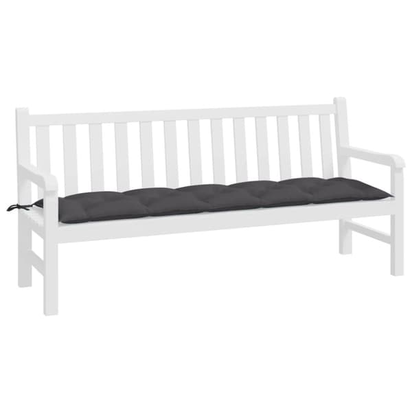 vidaXL Bänkdyna för trädgården antracit 180x50x7 cm oxfordtyg