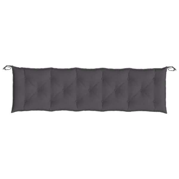 vidaXL Bänkdyna för trädgården antracit 180x50x7 cm oxfordtyg