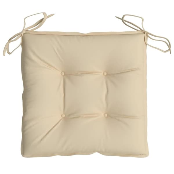 vidaXL Stolsdynor 4 st beige 40x40x7 cm oxfordtyg