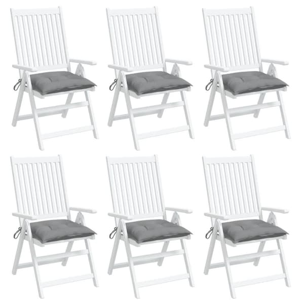vidaXL Stolsdynor 6 st grå 50x50x7 cm oxfordtyg