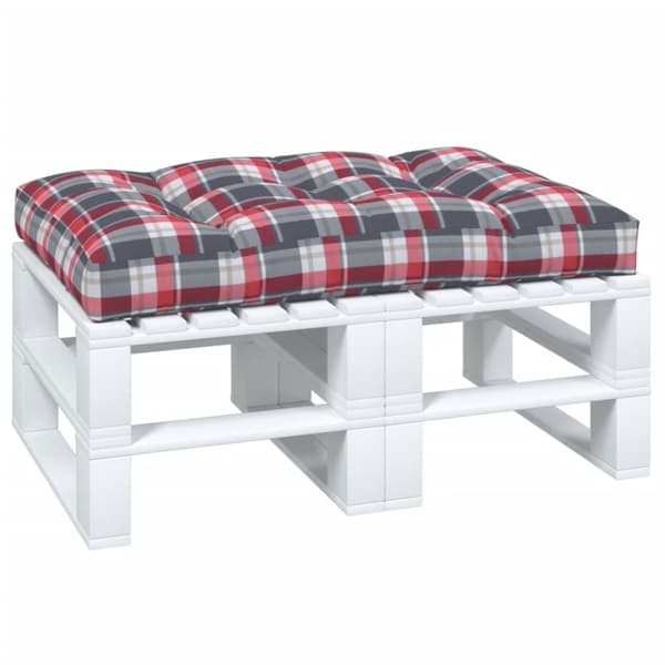 vidaXL Palldyna rödrutig 120x80x12 cm tyg