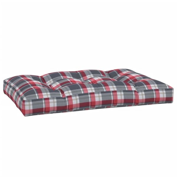 vidaXL Palldyna rödrutig 120x80x12 cm tyg