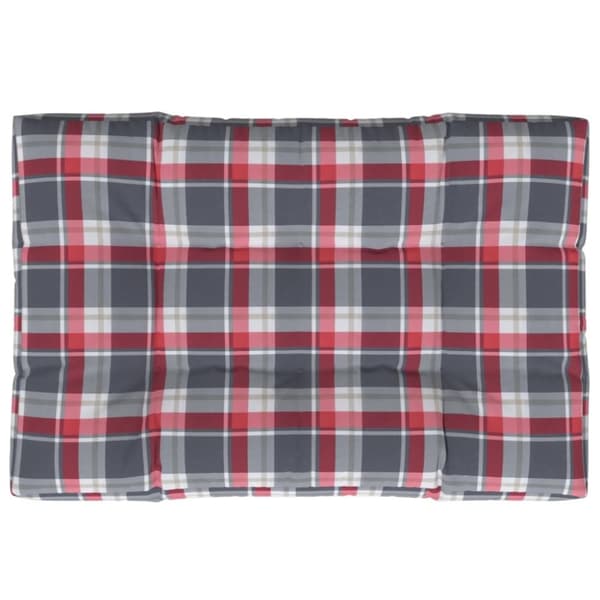 vidaXL Palldyna rödrutig 120x80x12 cm tyg