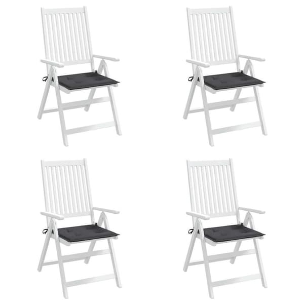 vidaXL Stolsdynor 4 st antracit 50x50x3 cm oxfordtyg