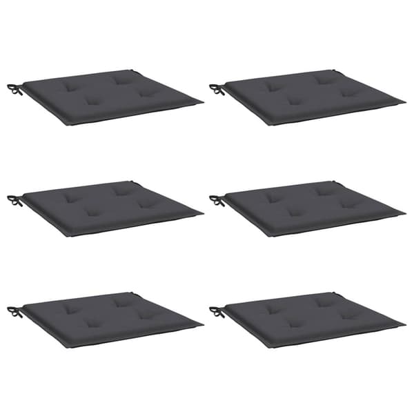 vidaXL Stolsdynor 6 st antracit 40x40x3 cm oxfordtyg