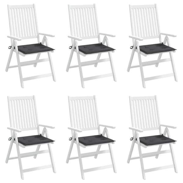 vidaXL Stolsdynor 6 st antracit 40x40x3 cm oxfordtyg