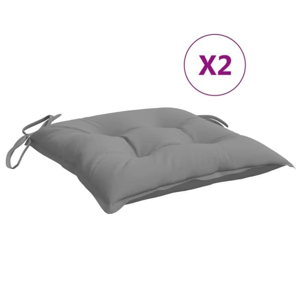 vidaXL stolehynder 2 stk. 40x40x7 cm oxfordstof grå
