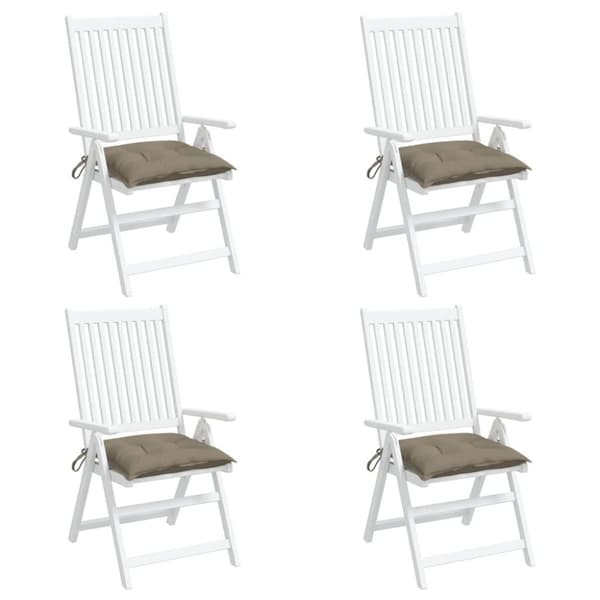 vidaXL stolehynder 4 stk. 40x40x7 cm oxfordstof gråbrun
