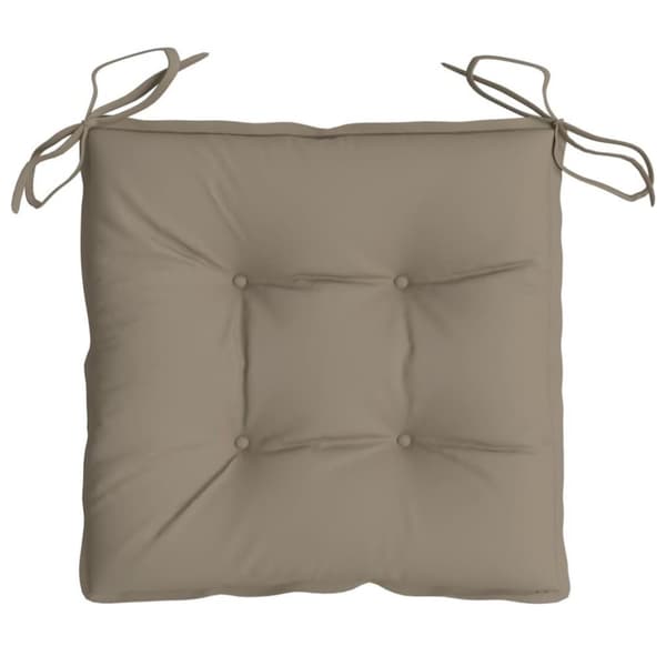 vidaXL stolehynder 4 stk. 40x40x7 cm oxfordstof gråbrun
