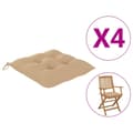 Miniatyrbillede 1 af 8: vidaXL stolehynder 4 stk. 40x40x7 cm oxfordstof beige