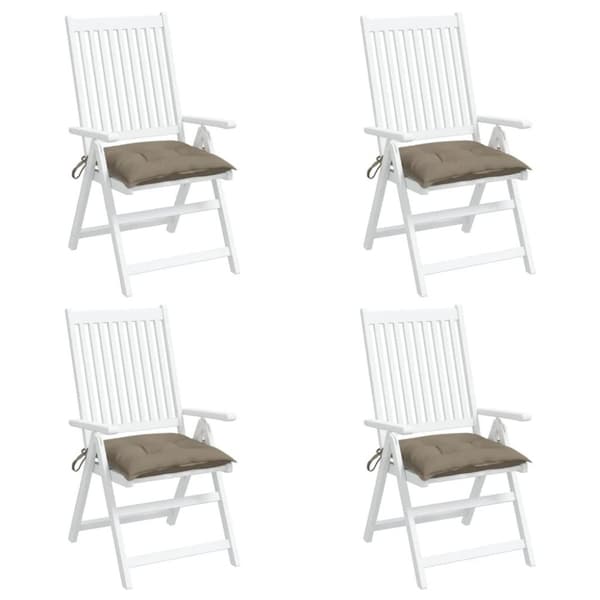 vidaXL stolehynder 4 stk. 50x50x7 cm oxfordstof gråbrun
