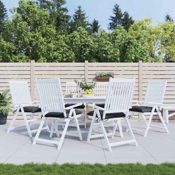 vidaXL stolehynder 6 stk. 50x50x7 cm oxfordstof sort