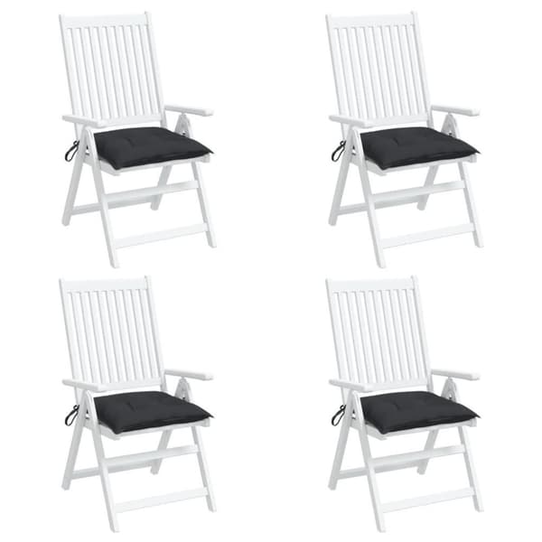 vidaXL stolehynder 4 stk. 50x50x7 cm oxfordstof sort