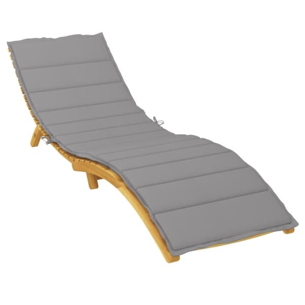 vidaXL Solsängsdyna grå 200x50x3 cm oxfordtyg