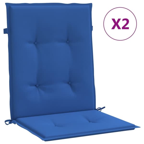 vidaXL stolehynde m. lav ryg 2 stk. 100x50x3 cm oxfordstof kongeblå