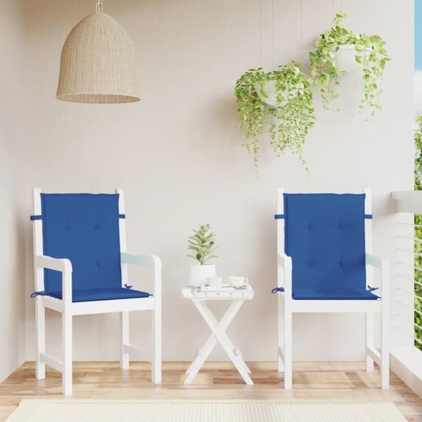 vidaXL stolehynde m. lav ryg 2 stk. 100x50x3 cm oxfordstof kongeblå