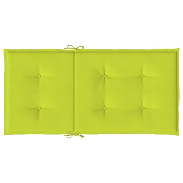 vidaXL stolehynde m. lav ryg 2 stk. 100x50x3 cm oxfordstof lysegrøn