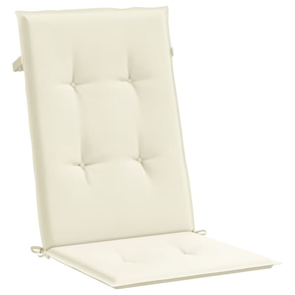 vidaXL stolehynder m. høj ryg 6 stk. 120x50x3 cm stof cremefarvet