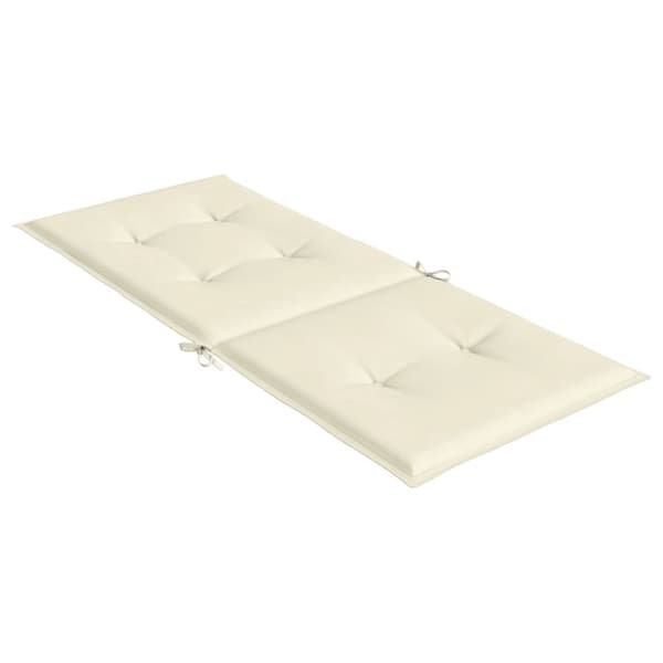 vidaXL stolehynder m. høj ryg 6 stk. 120x50x3 cm stof cremefarvet