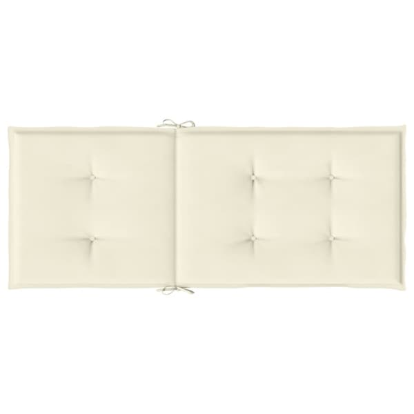 vidaXL stolehynder m. høj ryg 6 stk. 120x50x3 cm stof cremefarvet