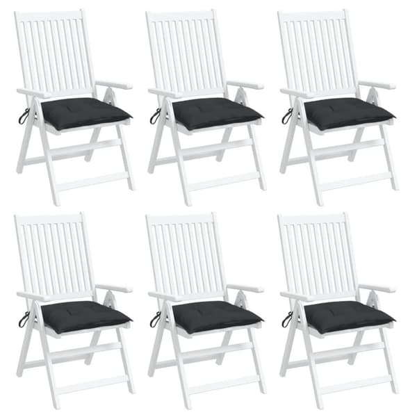 vidaXL stolehynder 6 stk. 40x40x7 cm oxfordstof sort