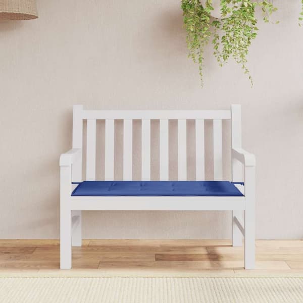 vidaXL Bänkdyna för trädgården kungsblå 120x50x3 cm oxfordtyg