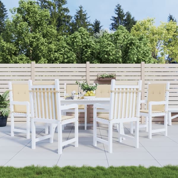 vidaXL stolehynde m. lav ryg 6 stk. 100x50x3 cm oxfordstof beige