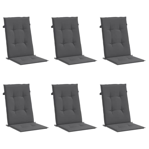 vidaXL Stolsdynor 6 st antracit 120x50x3 cm tyg
