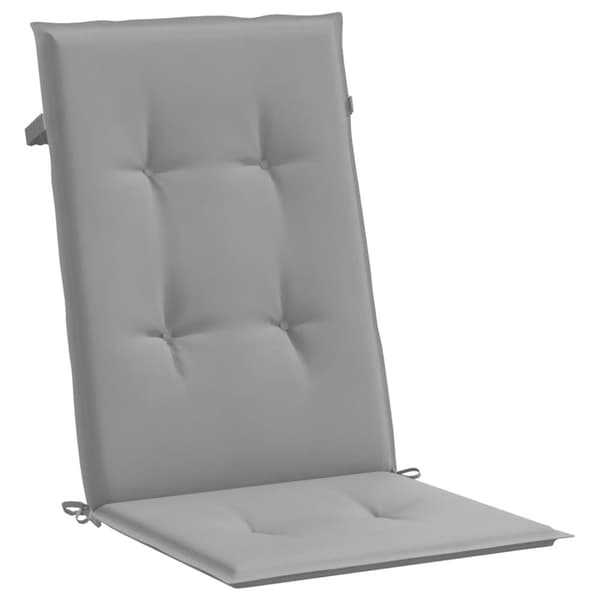 vidaXL stolehynder m. høj ryg 6 stk. 120x50x3 cm stof grå