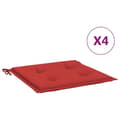 Miniatyrbillede 3 af 10: vidaXL hynder til havestol 4 stk. 50x50x3 cm oxfordstof rød