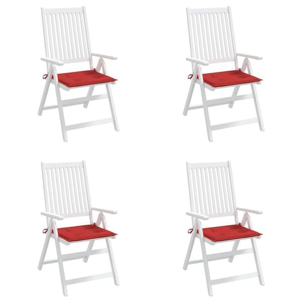 vidaXL hynder til havestol 4 stk. 50x50x3 cm oxfordstof rød