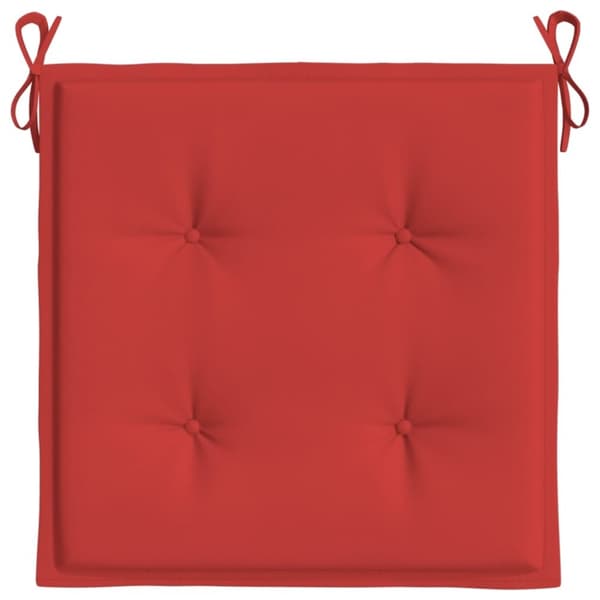 vidaXL hynder til havestol 4 stk. 50x50x3 cm oxfordstof rød
