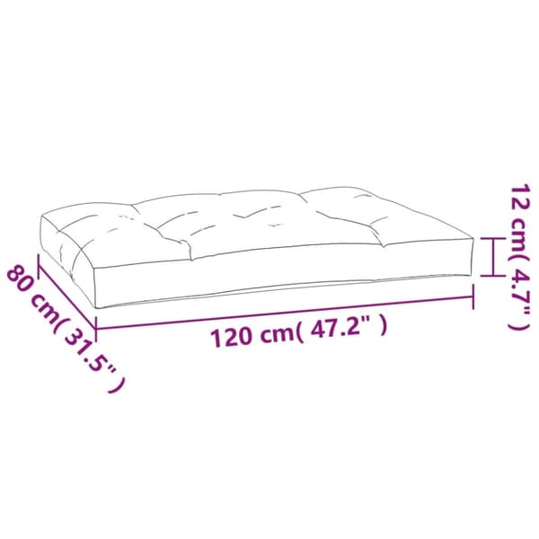 vidaXL pallehynde 120x80x12 cm stof grøn