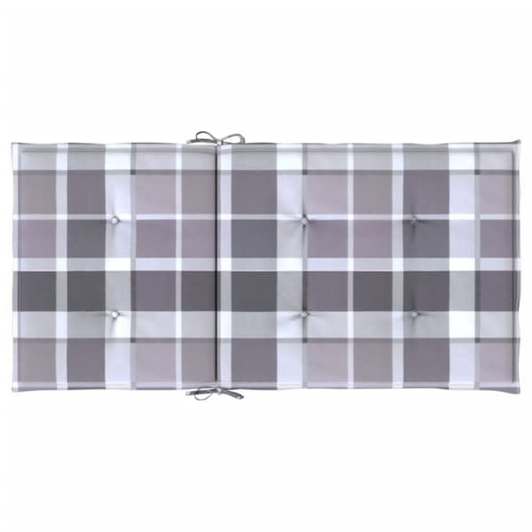 vidaXL stolehynde m. lav ryg 2 stk. 100x50x3 cm oxfordstof gråternet